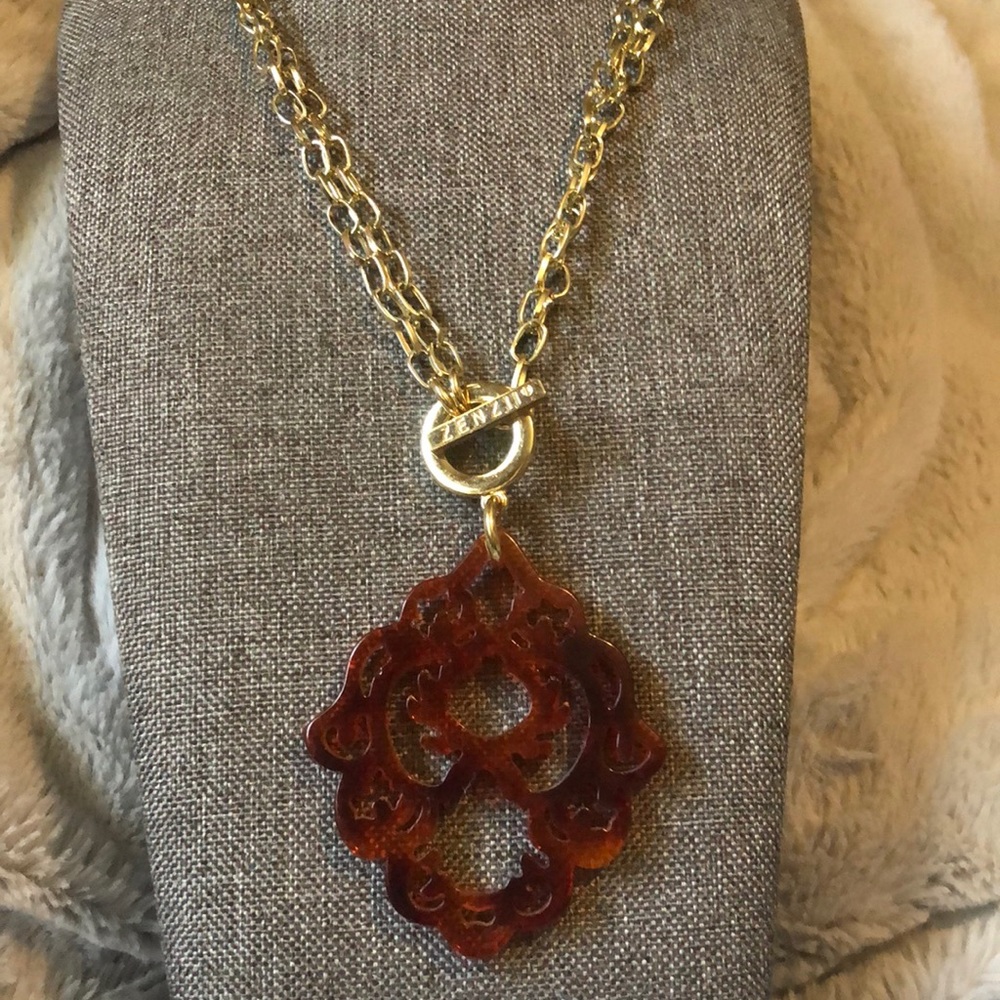 ZENZII NECKLACE   Beautiful in gold an orange brown tones.